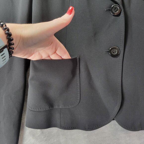 Talbots Womens 8 Black Blazer Jacket Career Professional Classic Workwear - Picture 5 of 11